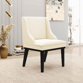 Cadeira Decorativa Sala De Jantar Base Fixa De Madeira Firenze Veludo Bege/preto G19 - Gran Belo