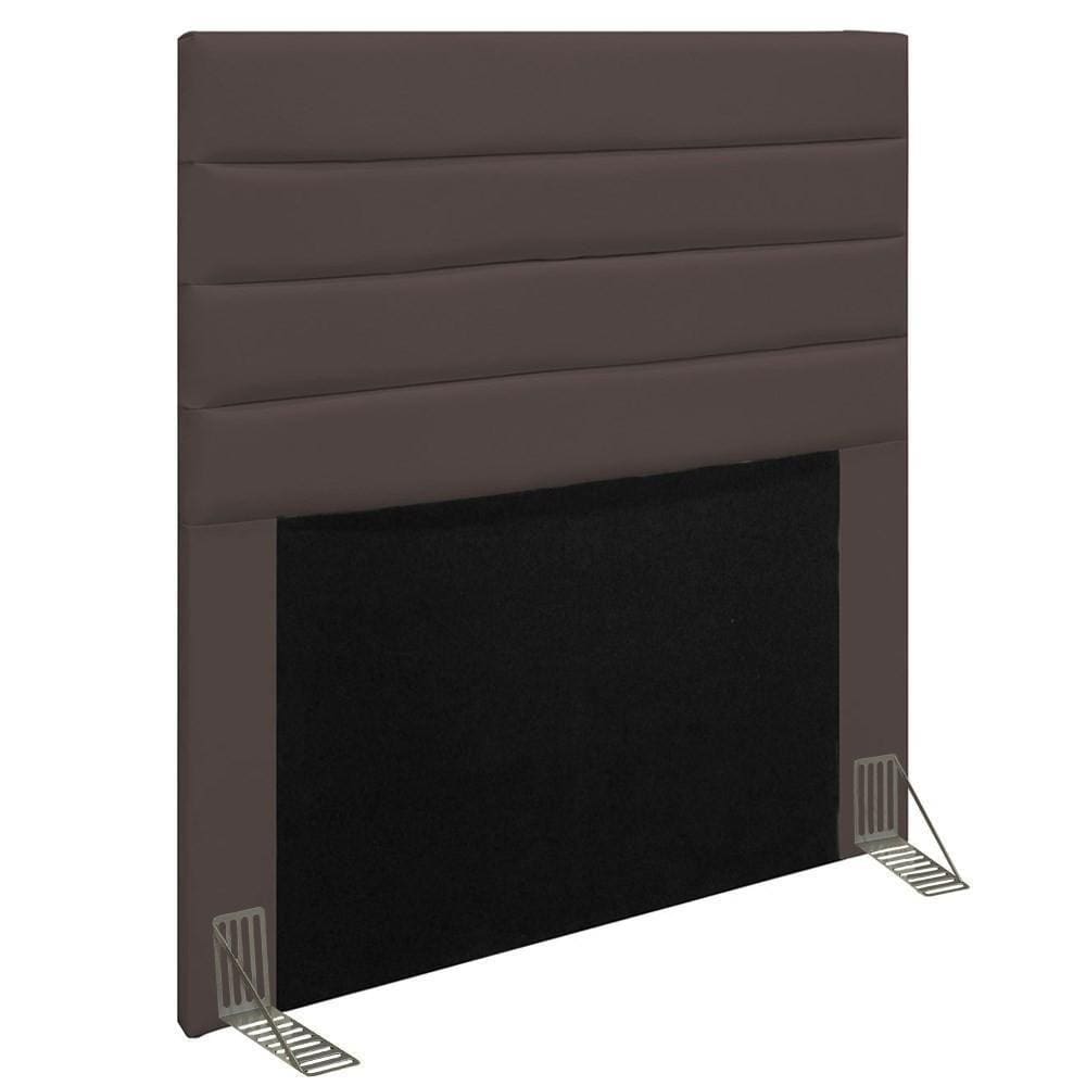 Cabeceira Cama Box Solteiro 90Cm Rubi W01 Corano Marrom