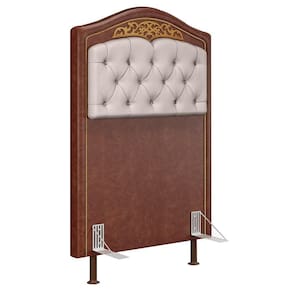 Cabeceira Cama Box Solteiro 90Cm Imperial J02 Facto Marrom/Bege