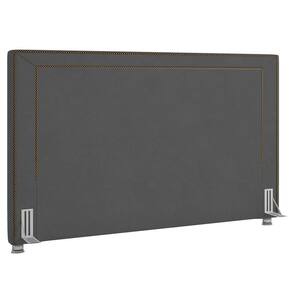 Cabeceira Cama Box Casal King 195Cm Mali P02 Veludo Cinza