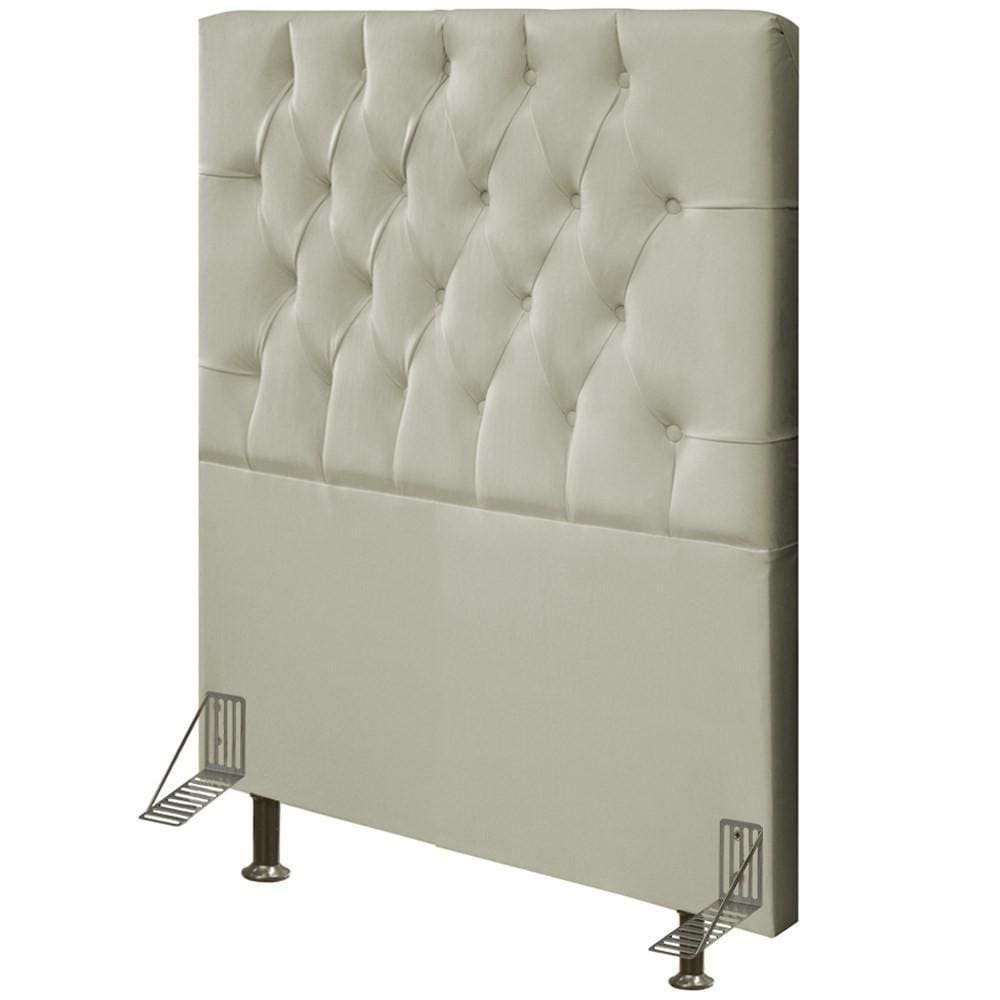 Cabeceira Cama Box Solteiro 90Cm Diamante Sintético J02 Bege