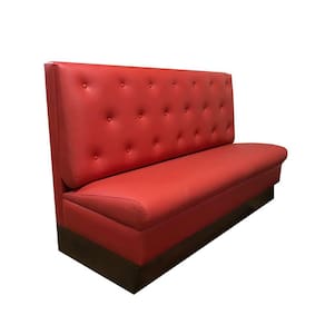 Sofá Booth 1,20m Estofado D28 para Bares e Restaurantes - Vermelho