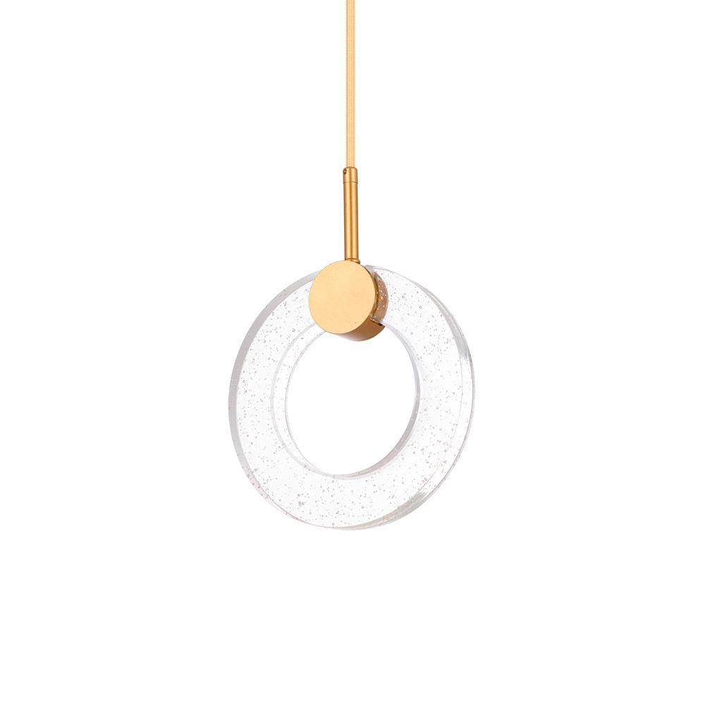 Lustre Pendente Nordecor Akya 2590 Ouro Fosco Led Bivolt