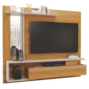 Painel para TV até 60 Polegadas 1 Porta 100% MDF Treviso Permóbili Nature/Off White
