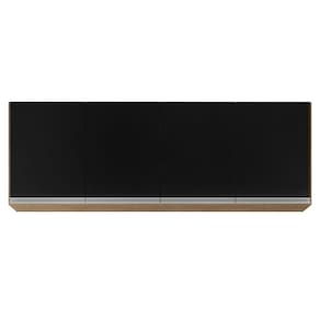 Armário Aéreo 160cm 4 Portas Nevada Castanho/preto - Lumil Móveis