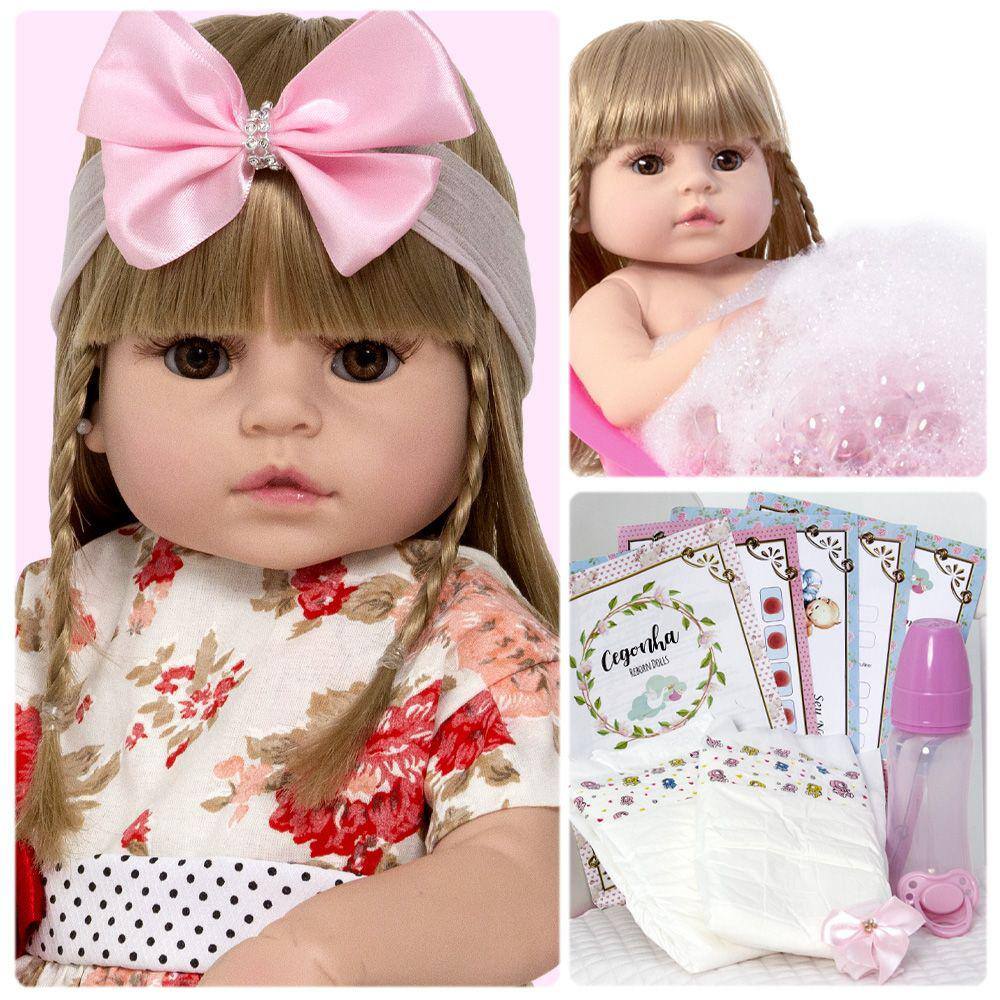 Boneca Bebê Reborn Abigail Baby Alive 52cm Toda de Silicone