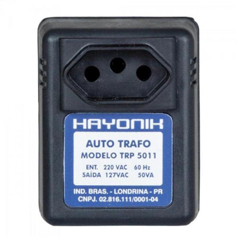 Auto Transformador Parede 220/127Vac 50Va Trp 5011 Preto Hayonik