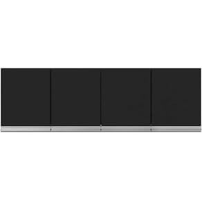 Armário Aéreo Para Cozinha Adriana 4 Portas 160 cm Preto