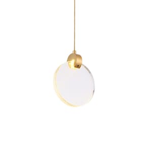 Lustre Pendente Nordecor Zoe 2412 Dourado Led Bivolt