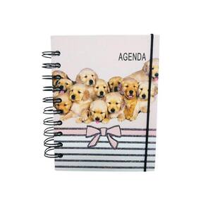 Agenda Espiral Permanente Pet Animais Glitter Kawaii