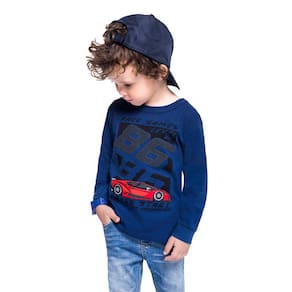 Camiseta Infantil Manga Longa Estampada Masculina Brandili Ref: 53957 1/3