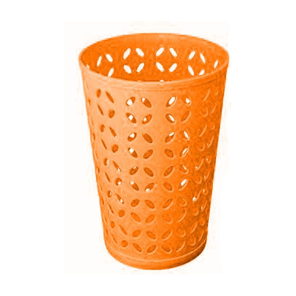 Porta Treco Caneta Redondo Laranja