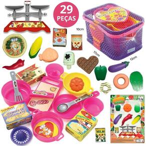 Brinquedos comidinhas Cestinha Panelinhas Legumes Infantil