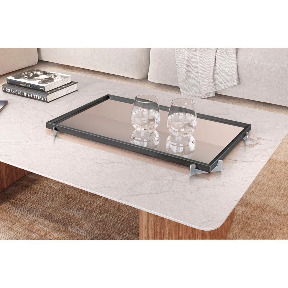 Bandeja Decorativa Gala Cromado com Espelho