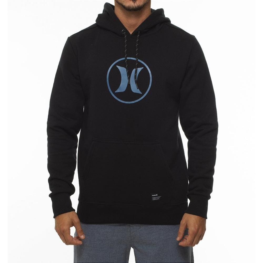 Moletom Hurley Canguru Circle Icon WT23 Masculino Preto