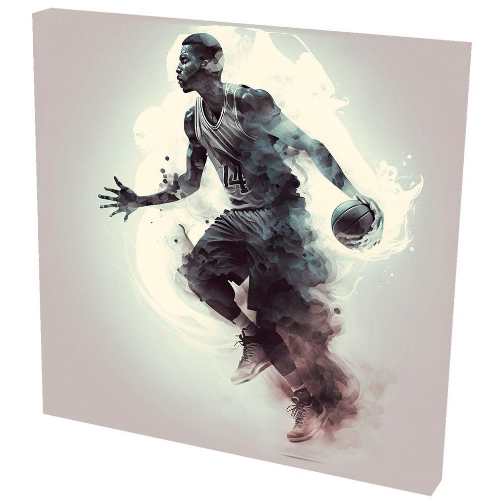 Quadro Decorativo Grande Tela com Borda Infinita- Basketball