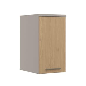 Armário Aéreo Modulado Elegance 1 Porta - Cinza/Carvalho