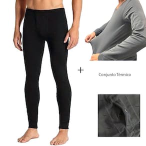Conjunto Térmico Segunda Pele Masculino: Blusa + Calça Com Barguilha