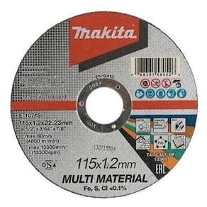Disco De Corte Multimaterial 115X1,2X22,23Mm E-10718 Makita