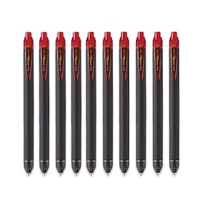 Kit 10 Caneta Gel PENTEL Energel Black 0.7 mm Retrátil Bujo Bullet Journal VERMELHA
