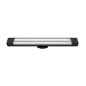 Luminária Lumifacil 70cm Aletada Com 2 TubuLeds Luz 3000k Taschibra - Preto