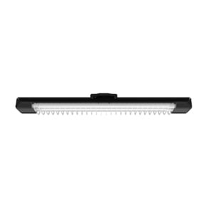 Luminária Taschibra Lumifacil Pequena 2X T8 Led Preta 4000K Luz Neutro Suave Bivolt