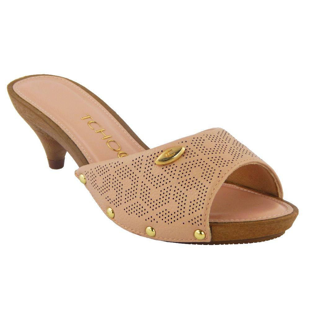 Tamanco Tchocco Feminino Couro Soft 47208 Rosa