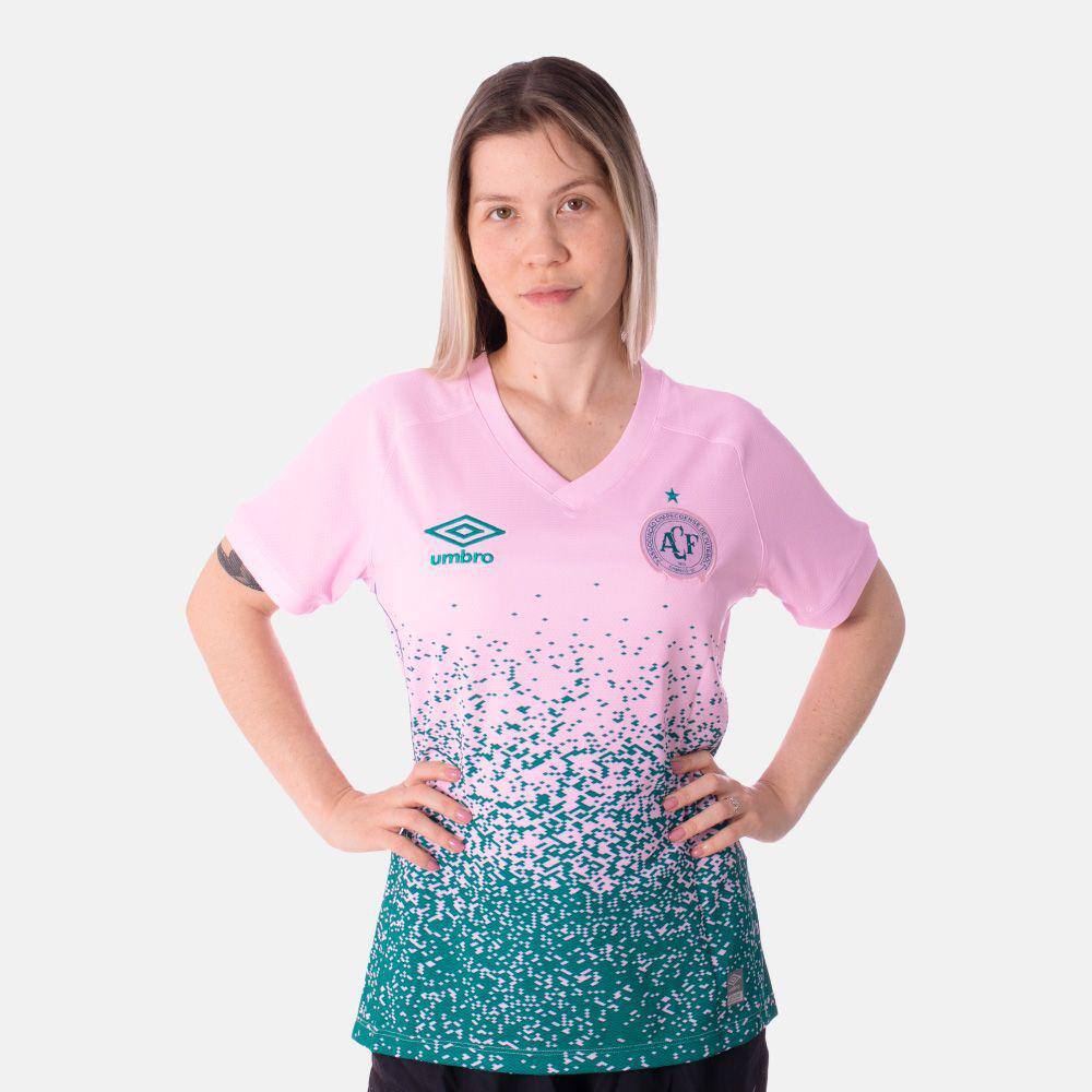 Camisa Umbro Chapecoense 2021 Feminina Outubro Rosa