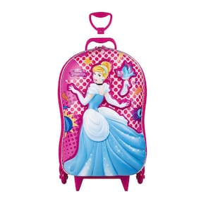 Mochila de Rodinhas 3D Maxtoy Princesa Cinderela Rosa