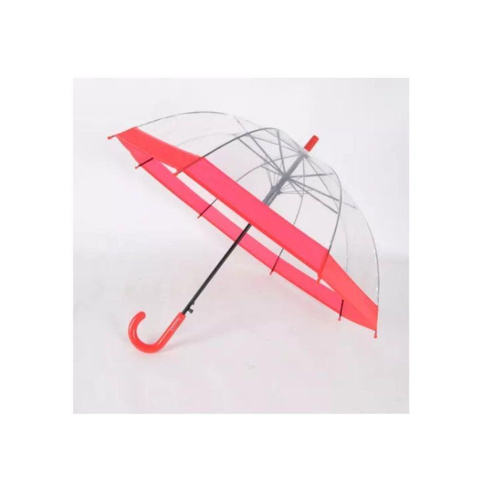 Guarda-Chuva Infatil Transparente Vermelho