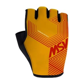 Luva ASW Flex Polygon Dedo Curto Amarelo Vermelho