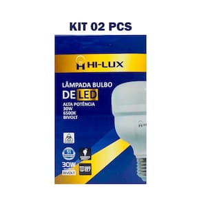 Kit 2 Lampada De Led Alta Pot 30W Bulbo 6500K Branco Frio