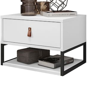 Mesa De Cabeceira Suspensa 1 Gaveta 004014 Branco Dcasa Branco