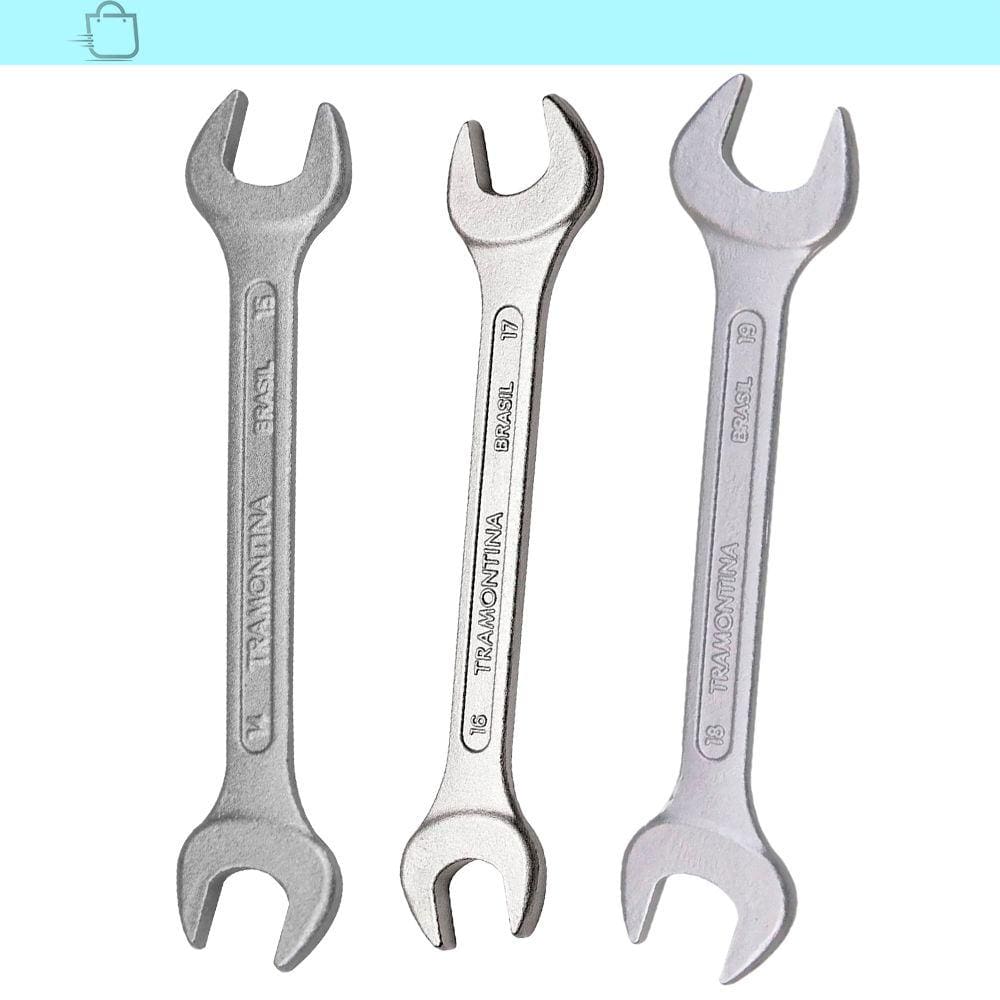 Kit Chave Fixa Tramontina Aço Cromado 3 Peças 14 a 19 mm