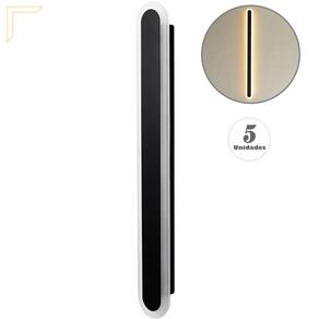 Kit 5 Arandela Linear Acrilico 60 Cm Borda Luminosa Led Lup98