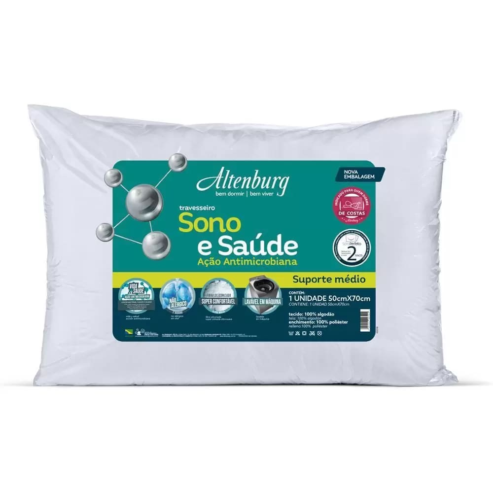 Travesseiro Sono & Saúde Altenburg Suporte Médio