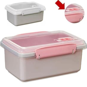 Marmita Microondas Com Travas Válvula Fit Divisória+