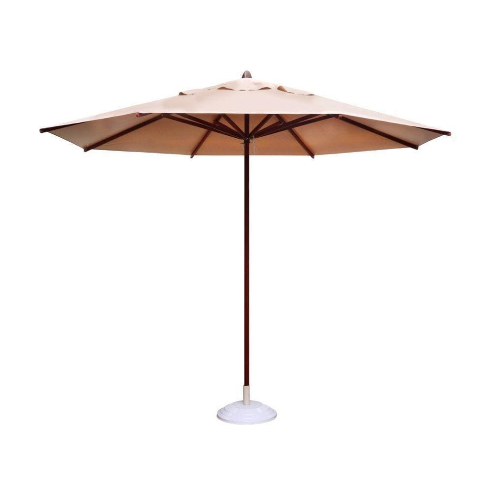 Ombrelone Guarda Sol Piscina Casa Praia Base Branco 300cm