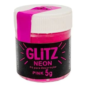 Corante Pó Glitz Neon Pink Brilha Na Luz Negra