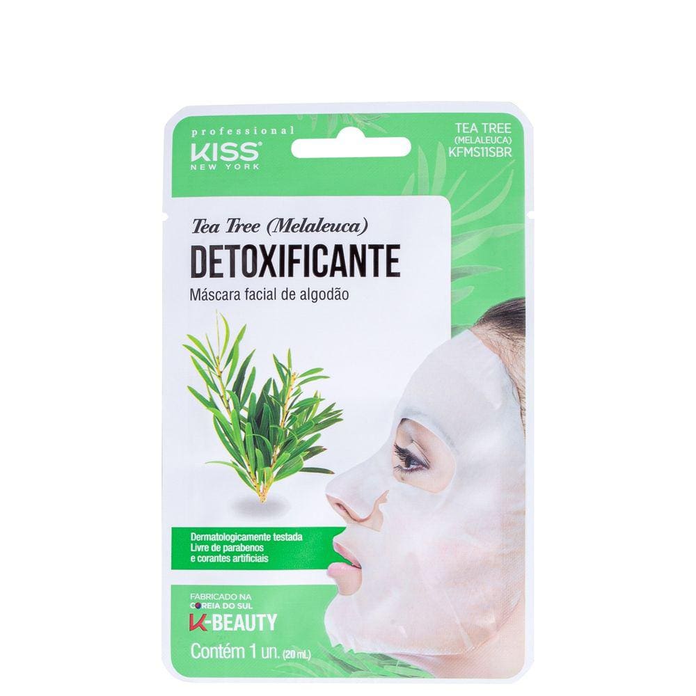 Kiss New York Tea Tree Detoxificante - Máscara Facial 20ml