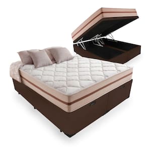 Cama Box Baú Queen + Colchão de Molas Ensacadas - Anjos - Classic 158cm