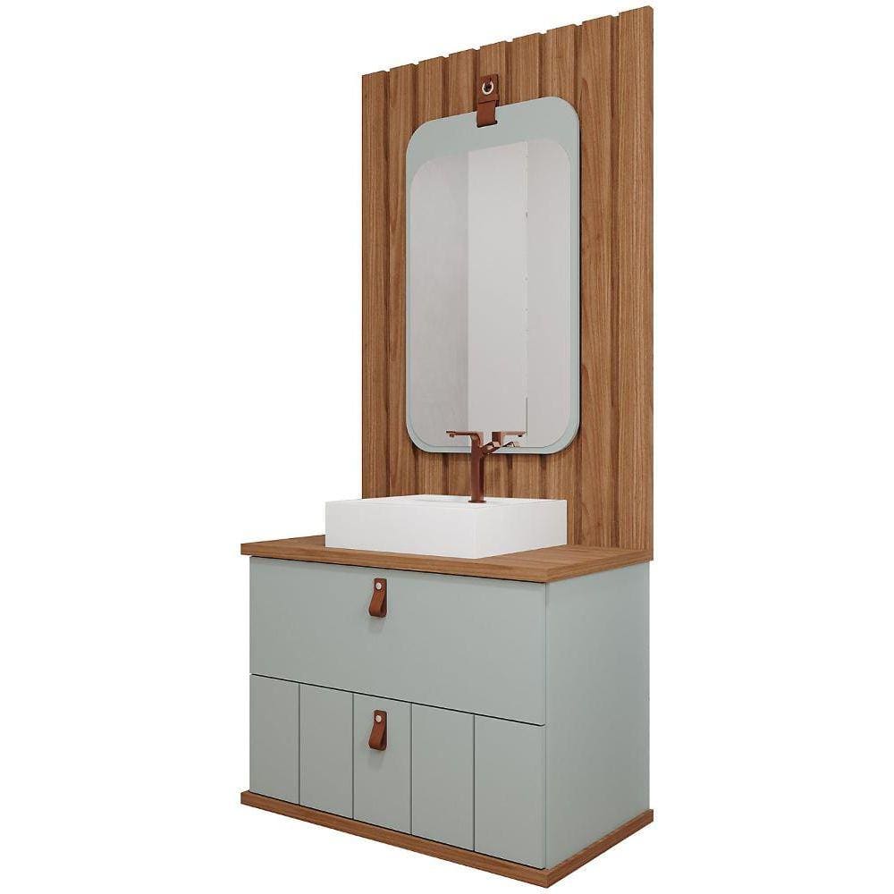 Armário Milano 80 cm Verde Claro Mgm