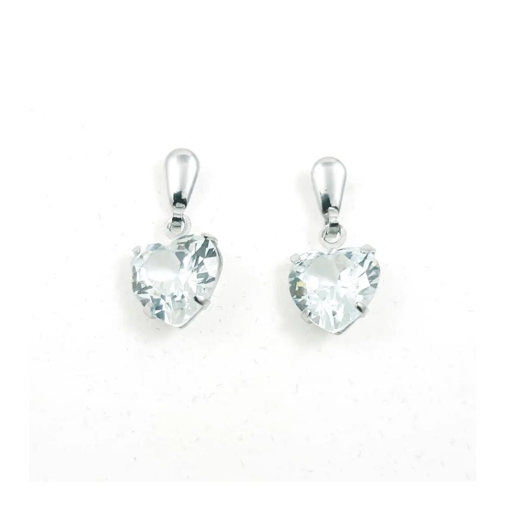 Brinco Coração De Zirconia Aço Inox Hipoalérgico c/ Garantia