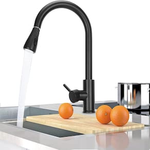 Torneira Para Cozinha Gourmet Misturador de Temperatura Monocomando com Bico Extensível 50cm Preto