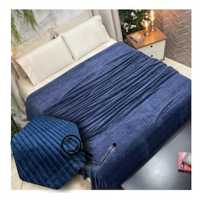 Cobertor Manta Fleece Queen Canelada Grossa Aveludada Soft
