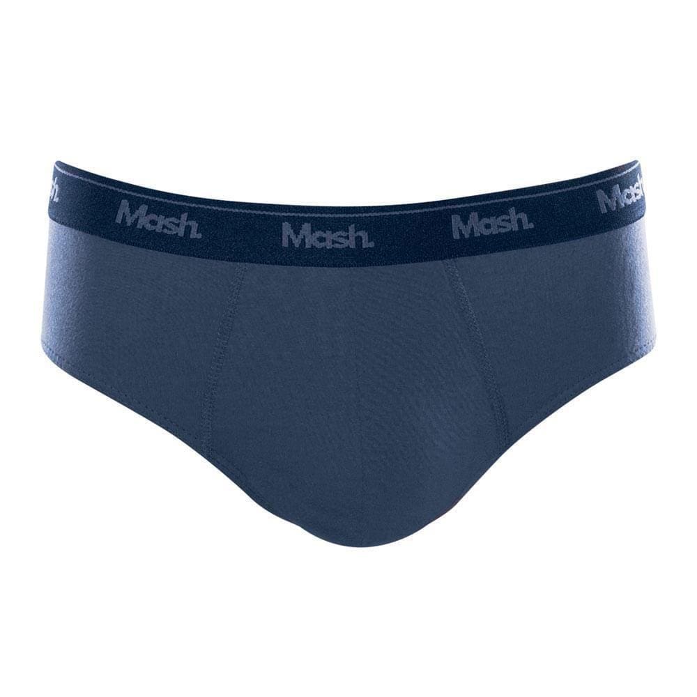Cueca Slip Mash Masculina Algodão Lisa Infantil
