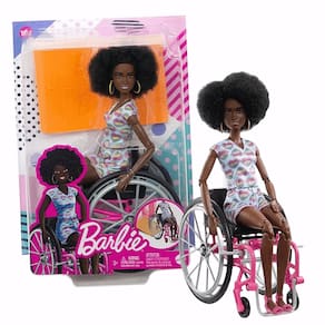 Barbie Filme Boneca Cadeira De Rodas Negra Fahionista Mattel