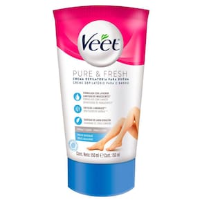 Creme Depilatório Veet Pure & Fresh Pernas e Corpo para Banho 150ml