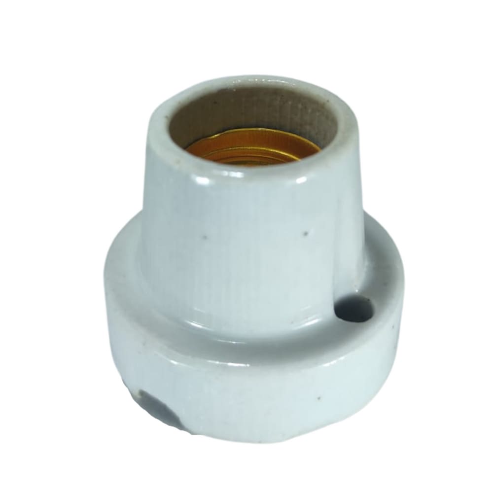 Kit 8 Suporte Soquete Porta Lampada Porcelana Fixo Reto Churrasqueira