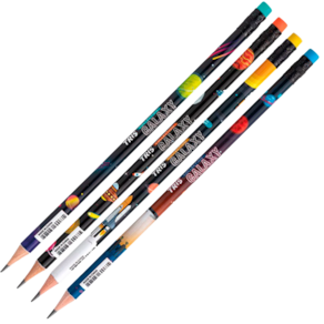 Lápis Preto HB borracha Tris Collection Galaxy 4 unidades